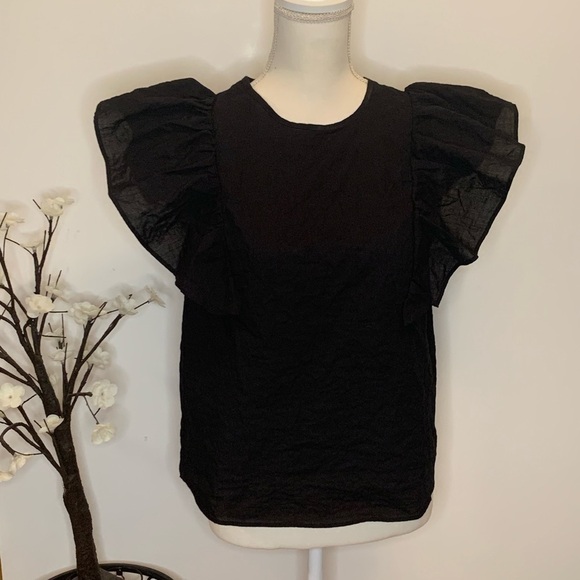 Women’s Flutter Sleeve Blouse - Picture 1 of 7